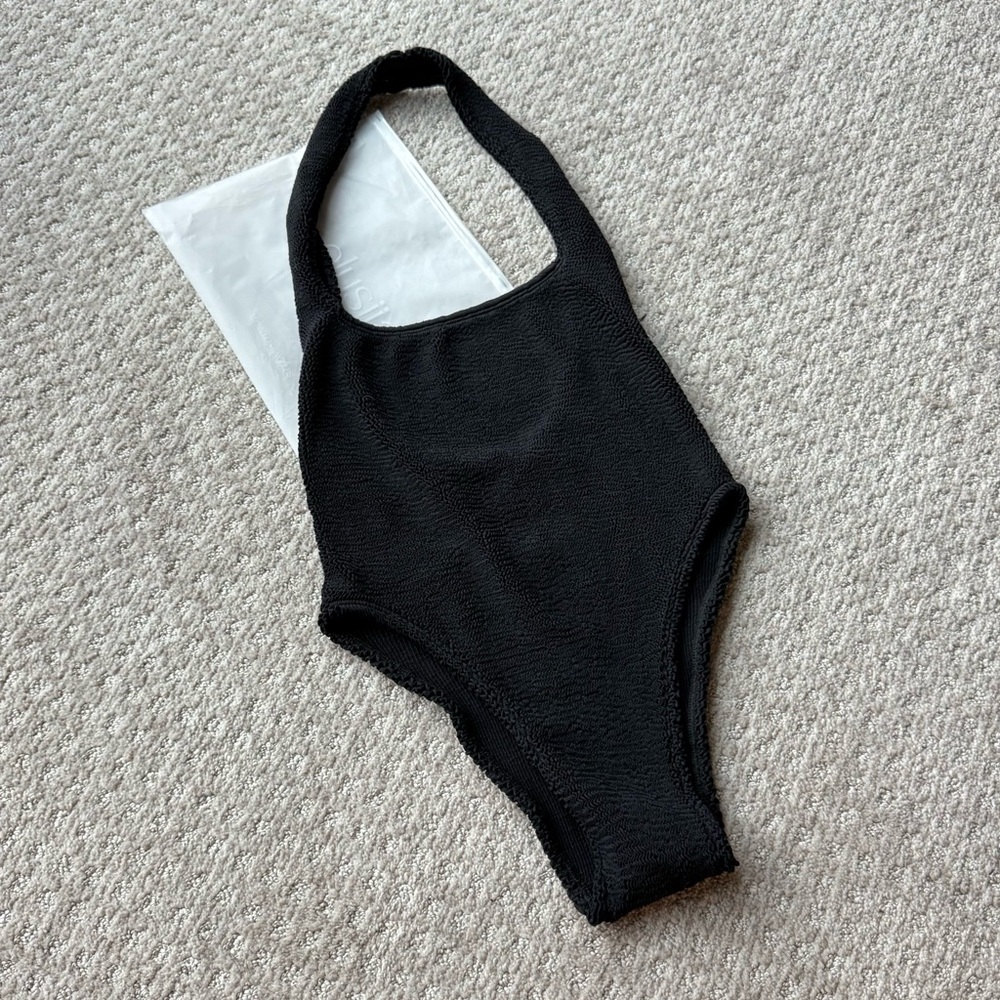 Elysiian Balboa Halter Square One Piece in Black